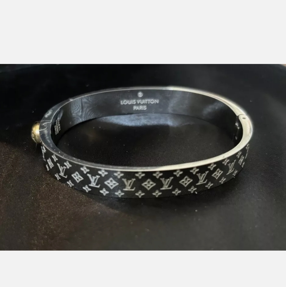 Authentic Louis Vuitton Silver cuff bangle bracelet